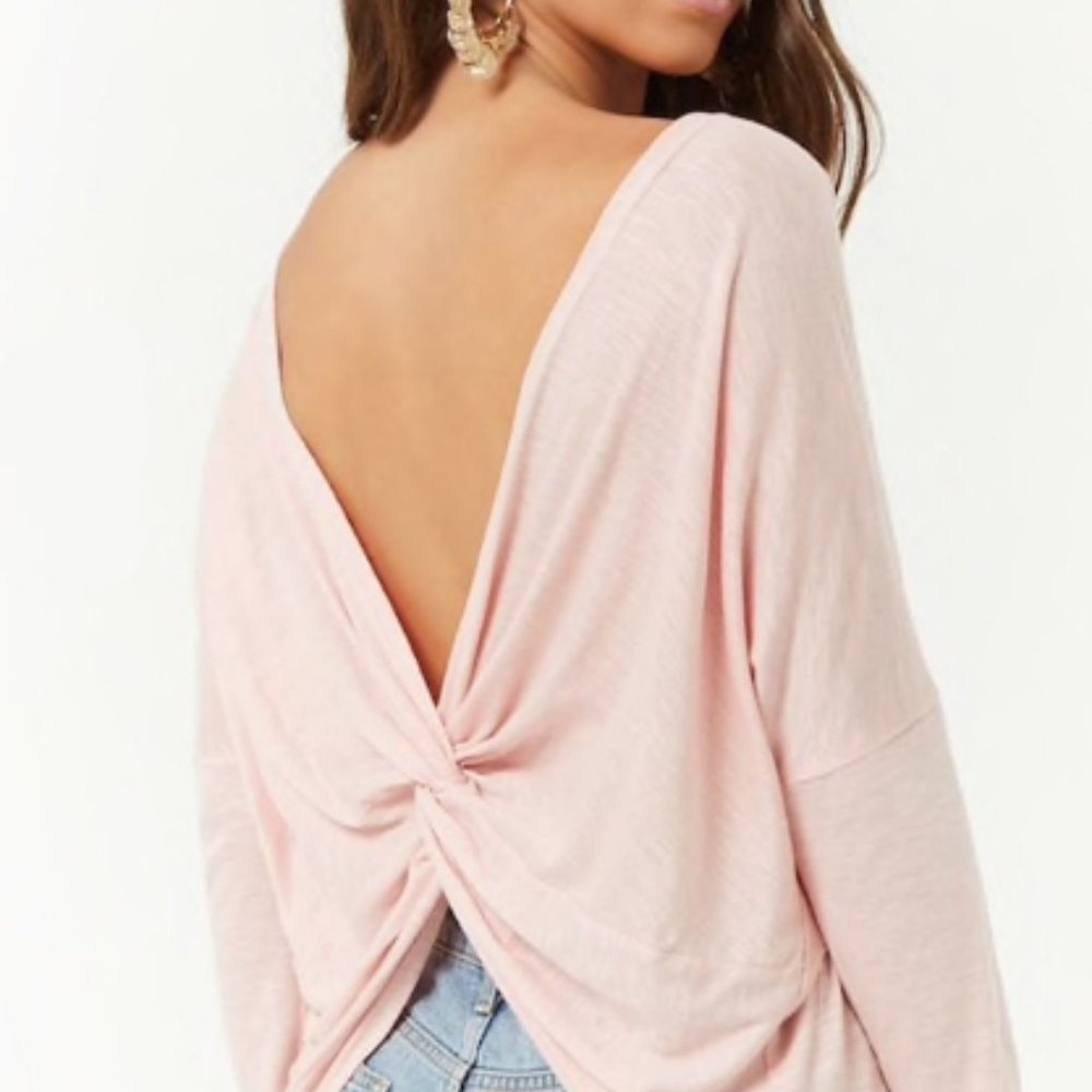 Blush Twist-Back Top .